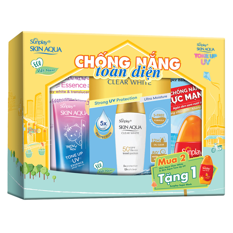 [Mua 2 Tặng 1] Bộ Sản Phẩm Sunplay Chống Nắng Toàn Diện